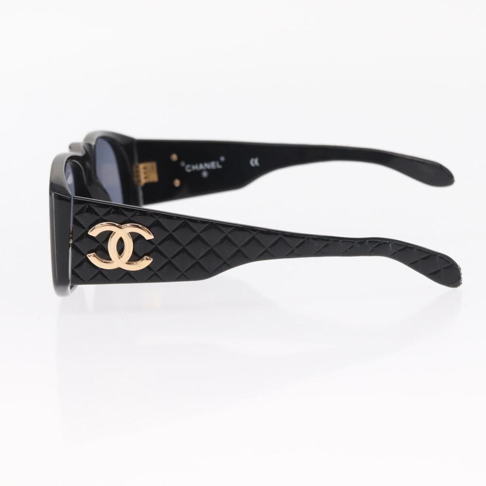 CHANEL COCO Mark Sunglasses plastic Black CC Auth 157822 - Picture 8 of 13